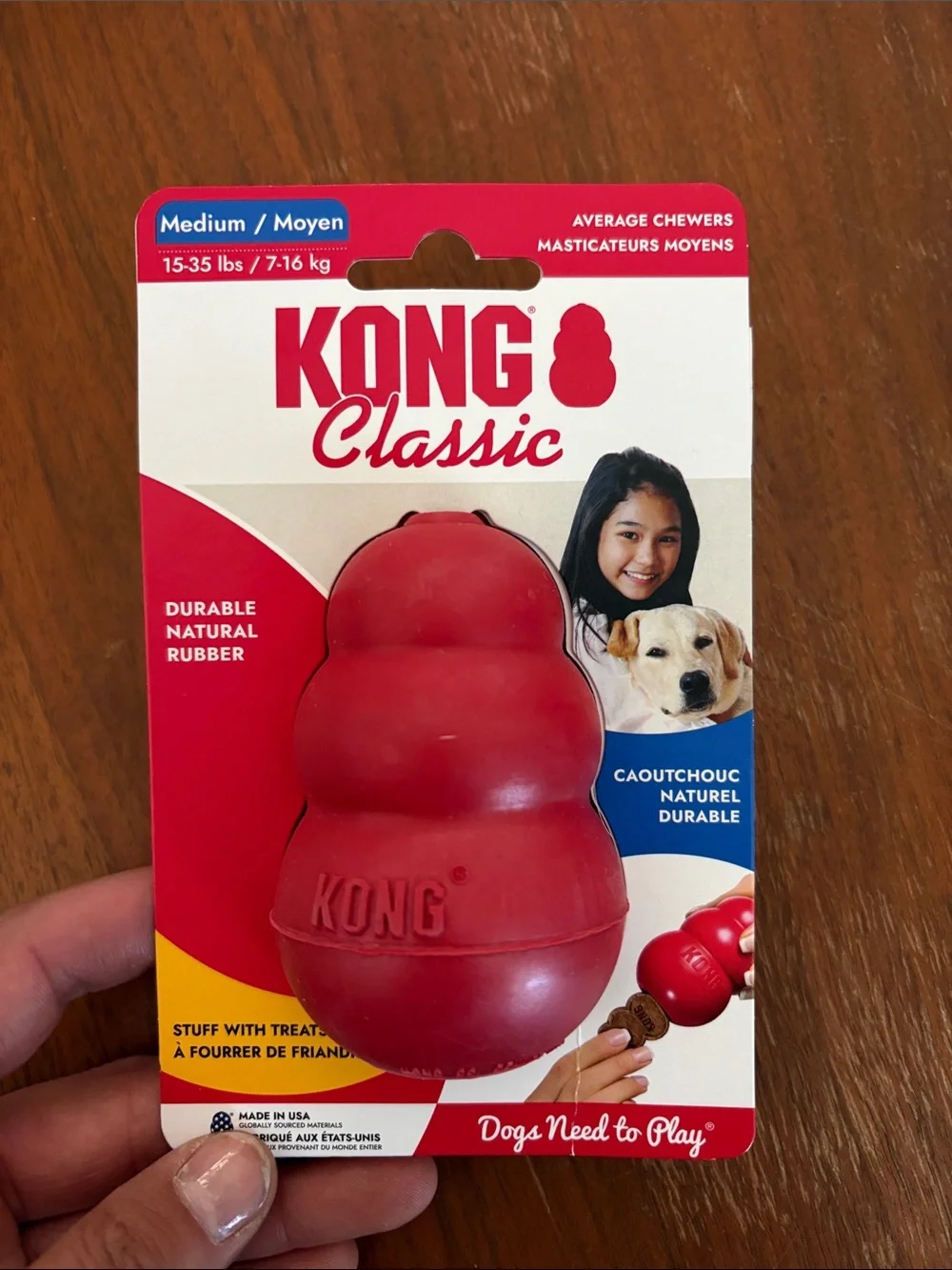 Kong Classic Durable Rubber Toy - Red